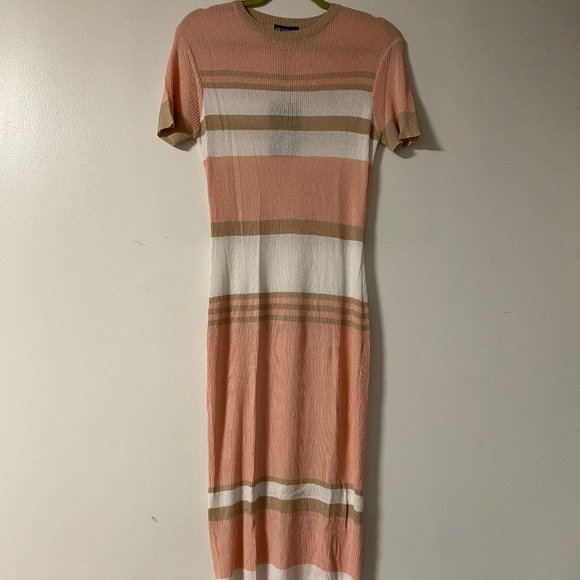 Pretty Little Thing Striped Knit Maxi Dress - Picture 1 of 4